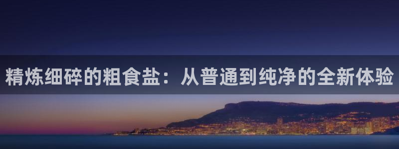 威九国际可以提现吗：精炼细碎的粗食盐：从普通到纯净的全新体验